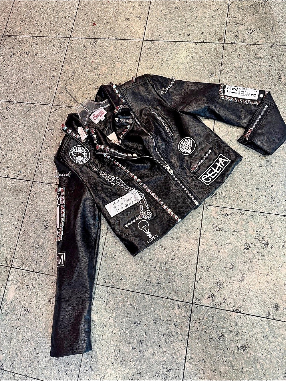 Black Moto Jacket Size Medium Like New